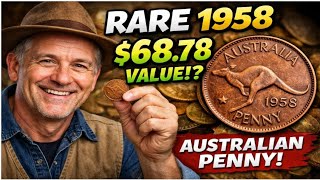 1958 Australian Penny Coin Worth $68.78? Rare Coin Value & History