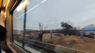 안개가 자욱하던 날 KTX 주행영상(서울 ~ 천안아산) KTX 87열차 역방향