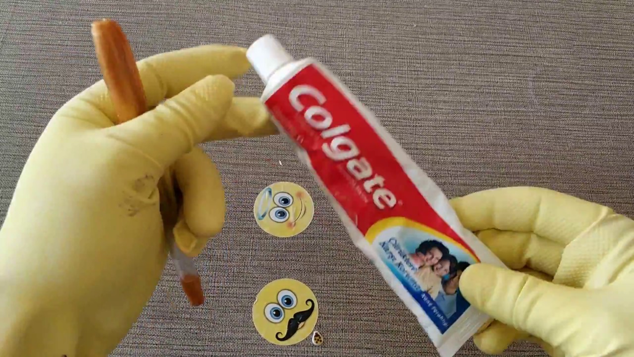 Short-time crafts with tooth paste, colgate