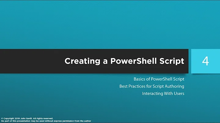 PowerShell Master Class - PowerShell Scripting