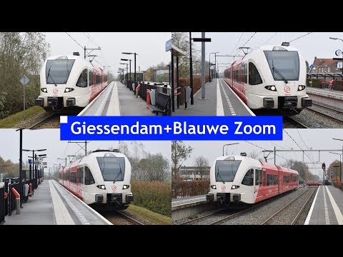 Treinen op station Hardinxveld-Giessendam en Hardinxveld Blauwe Zoom