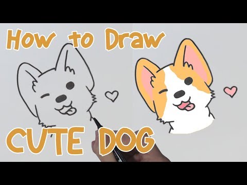 How to Draw a Cute Cartoon Dog | Cute Drawings