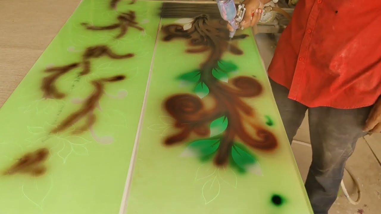 Color glass design design work window glass design darvaje ki design all Glass work colour glass 