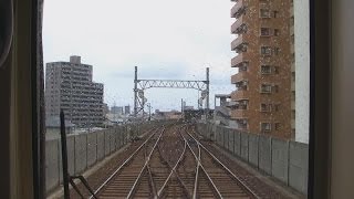 【高徳線】4963D　吉成-徳島間　前面展望(佐古1番線発着・行き違い)