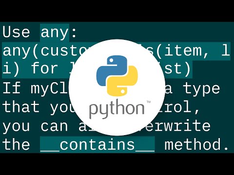 How do I specify custom comparator for the "in" keyword in Python?