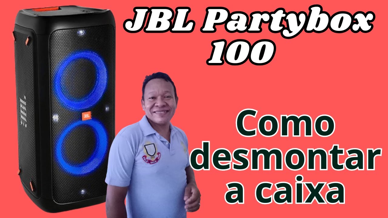 JBL Partybox 100 how to disassemble the cabinet - YouTube