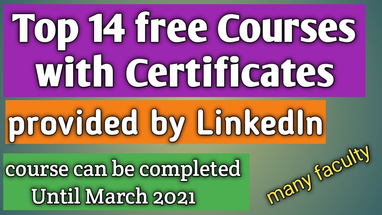 Top 14 free Courses with Certificate Free online courses with