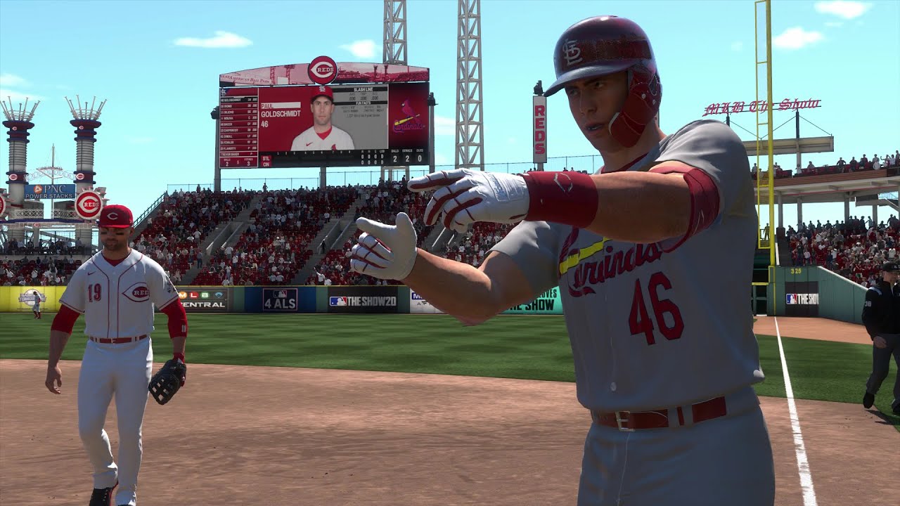 MLB The Show 20 Today | St Louis Cardinals vs Cincinnati Reds Full Game 3/29/20 - YouTube