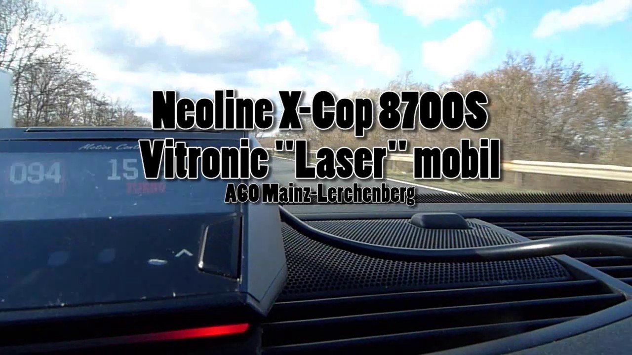 Neoline X-Cop 8700S Radarwarner Test vs. mobile Vitronic Lasermessung