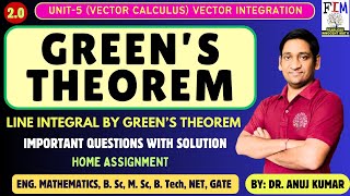 L-8 GREEN'S THEOREM IN A PLANE | GREEN'S THEOREM QUESTIONS | GREEN'S THEOREM ENGINEERING MATH