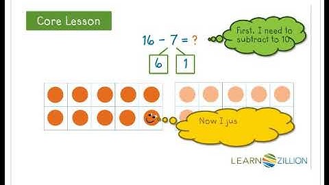 Subtract within 20 using 10 frames
