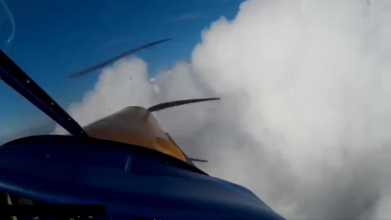 Zlin Z-142 over the clouds