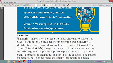 Fingerprint Image Identification for Crime Detection