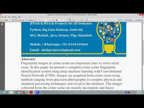 Fingerprint Image Identification for Crime Detection