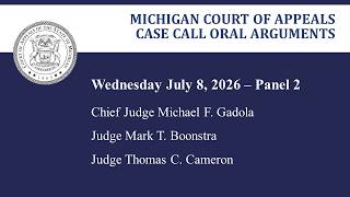 MCOA Oral Arguments July 8, 2026 - Panel 2