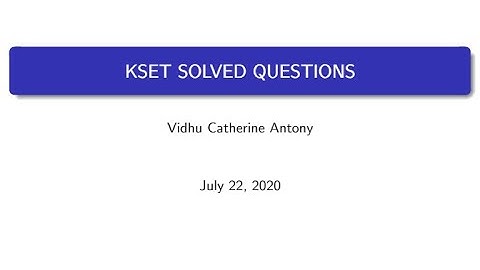 KSET Physics Lecture 7