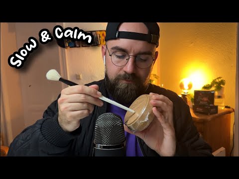 ASMR | Slow & Calm Triggers. brushing, tapping, clicking sounds.  GER