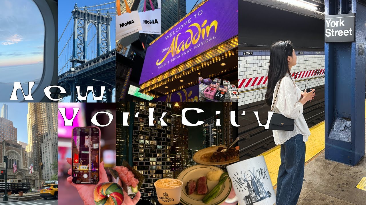 🗽여기가 뉴욕시티?! 🇺🇸 뉴욕 졸업 여행 모음집 | 뉴욕 맛집 (스테이크, 베이글, 핸드롤), 알라딘 뮤지컬, 브로드웨이, 타임스퀘어, 맨해튼, 센트럴파크, 모마 미술관 