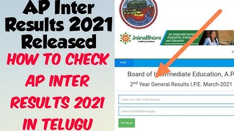 How to check AP Intermediate Results 2021 In Telugu//AP Inter 2nd Results Released//Link are working