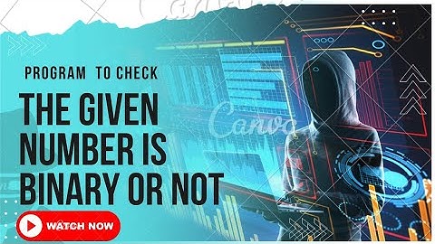 Program  In C  To Check The Number Binary Or Not | C Programming  Language.
