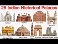 25 Indian Historical Places Name 🇮🇳 | भारत के ऐतिहासिक स्थान | Learn Indian Monuments for Kids 🏰