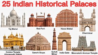 25 Indian Historical Places Name 🇮🇳 | Historical Places of India | Learn Indian Monuments for Kids 🏰