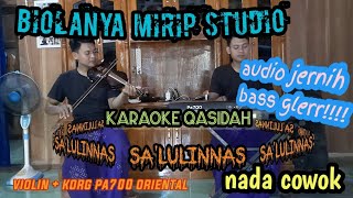 Karaoke qasidah sa'lulinnas ~violin keyboard korg pa700 oriental ~ nada cowok aziza music