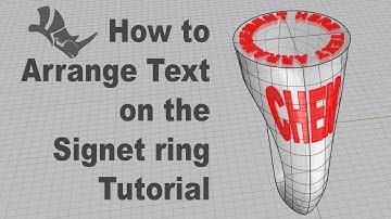 Rhino 3D Modeling Tutorial- How to Arrange Text on A Signet Ring #384