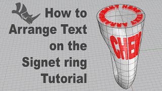 Rhino 3D Modeling Tutorial How to Arrange Text on A Signet Ring #384