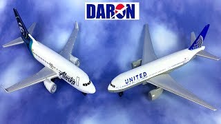 Unboxing Daron Airport Playsets Alaska Airlines And United With Planes
