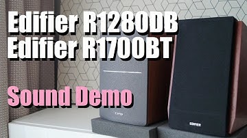 Edifier R1280DB vs Edifier R1700BT  ||  Sound Demo w/ Bass Test