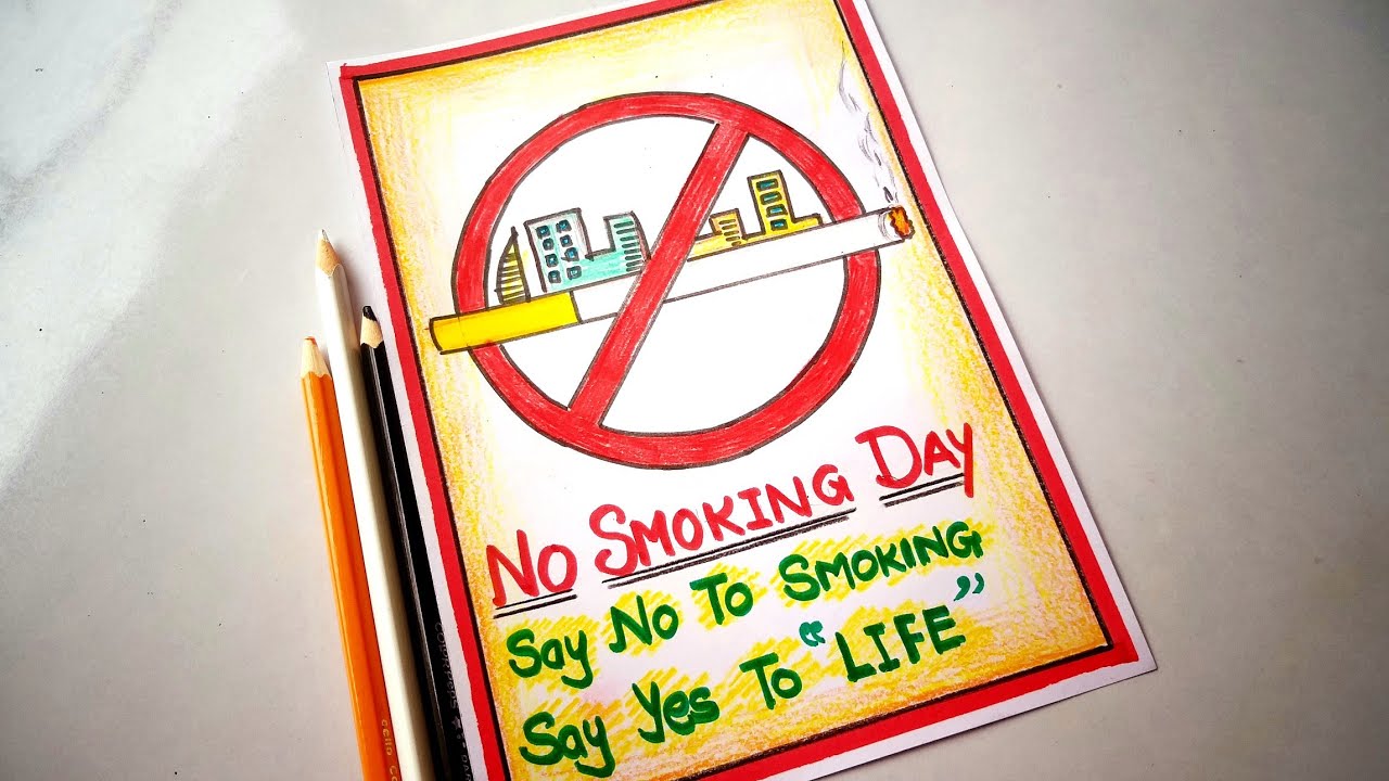 say no to tobacco drawing No Smoking day Drawing/ Easy World No Tobacco day Drawing / No Smoking Day  Poster Day step by step