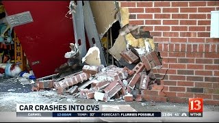 No injuries after car strikes CVS on Indianapolis south side