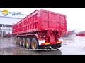 6axle 80ton 100ton 50cbm Dumper Tipper Trailer for sale in Ghana