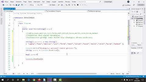 Foreach Döngüsü (dizi içerisinde var olan bir değeri arama)