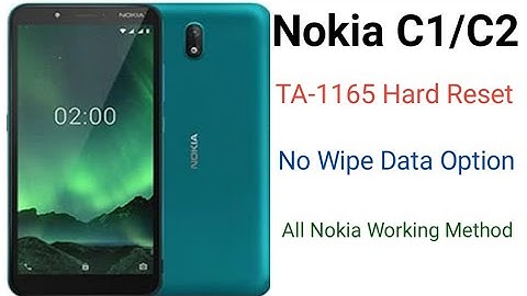 Nokia 1165 Hard Reset (No Wipe Data Option) Nokia C1 ta 1165 Pattern Password Pin Remove