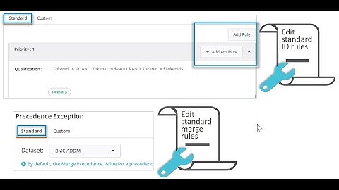 Editing standard reconciliation rules