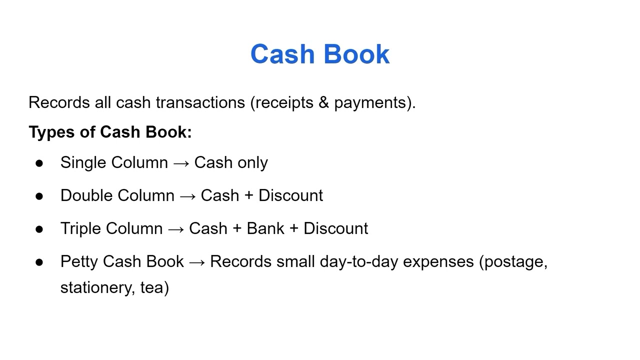 Subsidiary Books Class 11 Accountancy | Importance, Types & Differences 