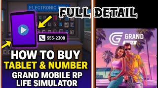 How to buy tablet and number in grand rp life simulator how to add balance in phone screenshot 1