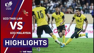 Highlights U23 THÁI LAN vs U23 MALAYSIA | Thẻ đỏ tai hại, Thái Lan thua đau trước Malaysia