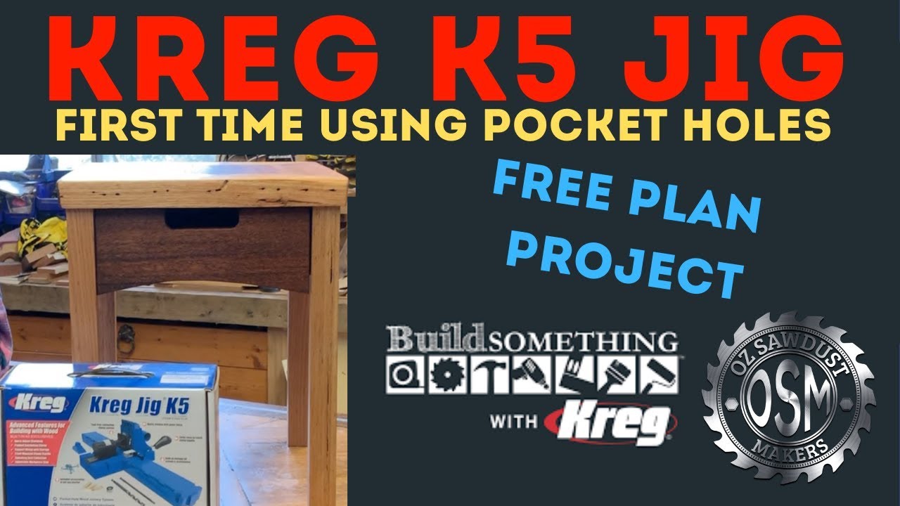 Using Kreg Pocket Hole Jig for first time Side table build Night