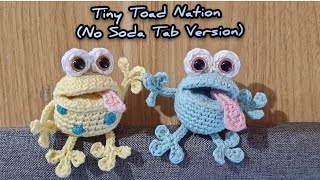 Tiny Toad Nation (NO fizzy drink Tab version) #crochet tutorial #tinytoadnation #colinsyarnmagic