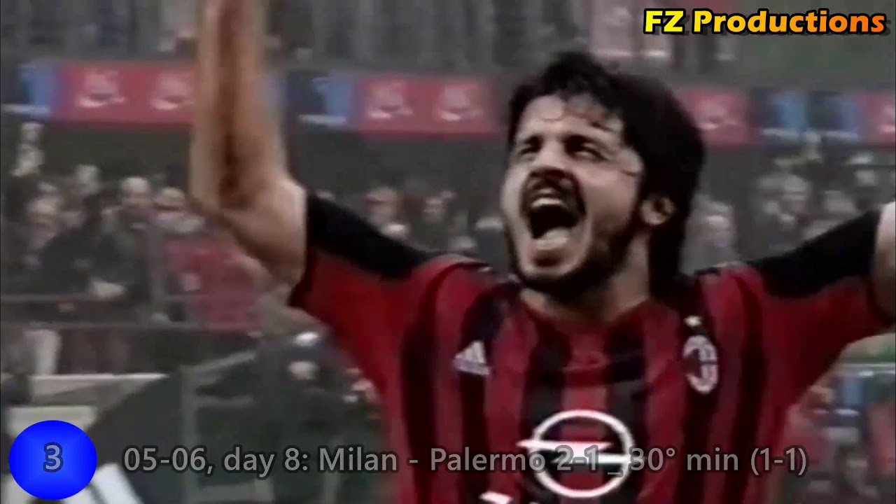 Gennaro Gattuso - 9 goals in Serie A (Milan 1999-2012)