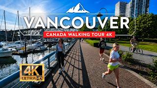 Vancouver Seawall Walking Tour 4K 🇨🇦 | Relaxing Sunset Walk in Canada 2026 | Waterfront Paradise