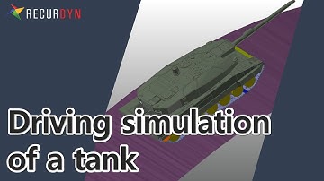Driving simulation of a tank