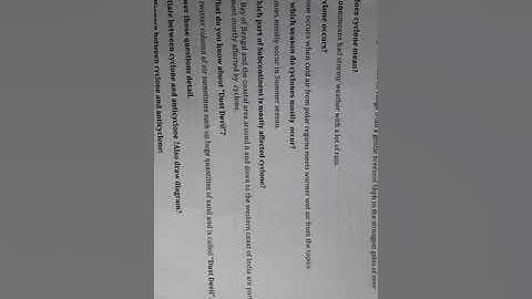 class 6 S.St ( Wind and Cyclones) September week 1