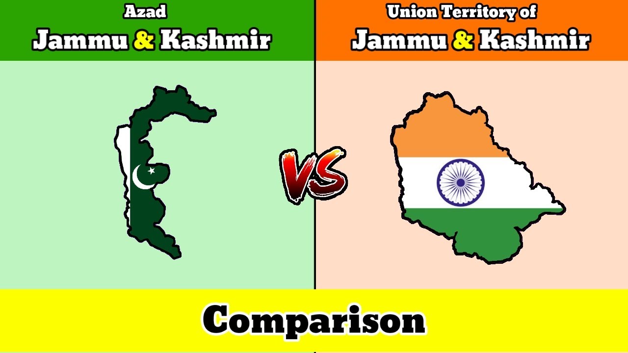 Let's Compare Azad Jammu & Kashmir VS Union Territory of Jammu & Kashmir | Country Comparison | DD