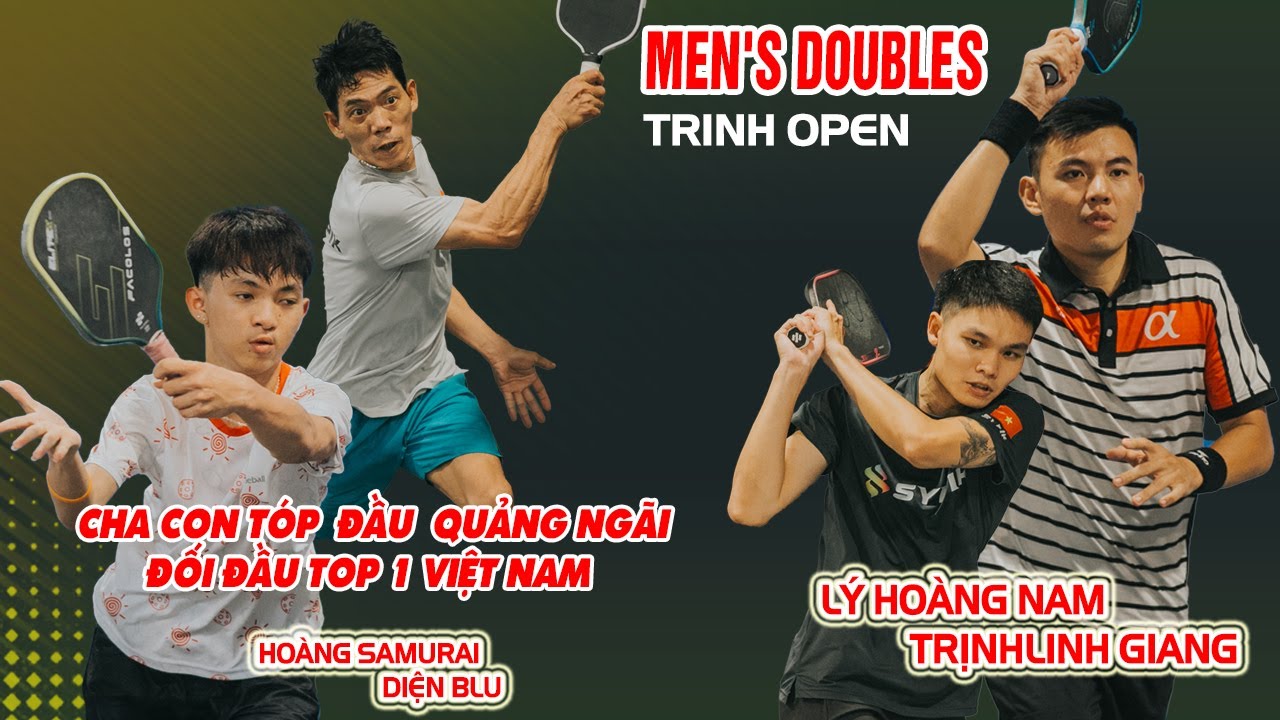 Pickleball Việt Nam: Cặp cha con Quảng Ngãi đối đầu  trước Lý Hoàng Nam & Trịnh Linh Giang