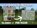 EASY 1.17 SUGARCANE FARM TUTORIAL in Minecraft Bedrock (MCPE/Xbox/PS4/Switch/PC) | No Zero-Tick