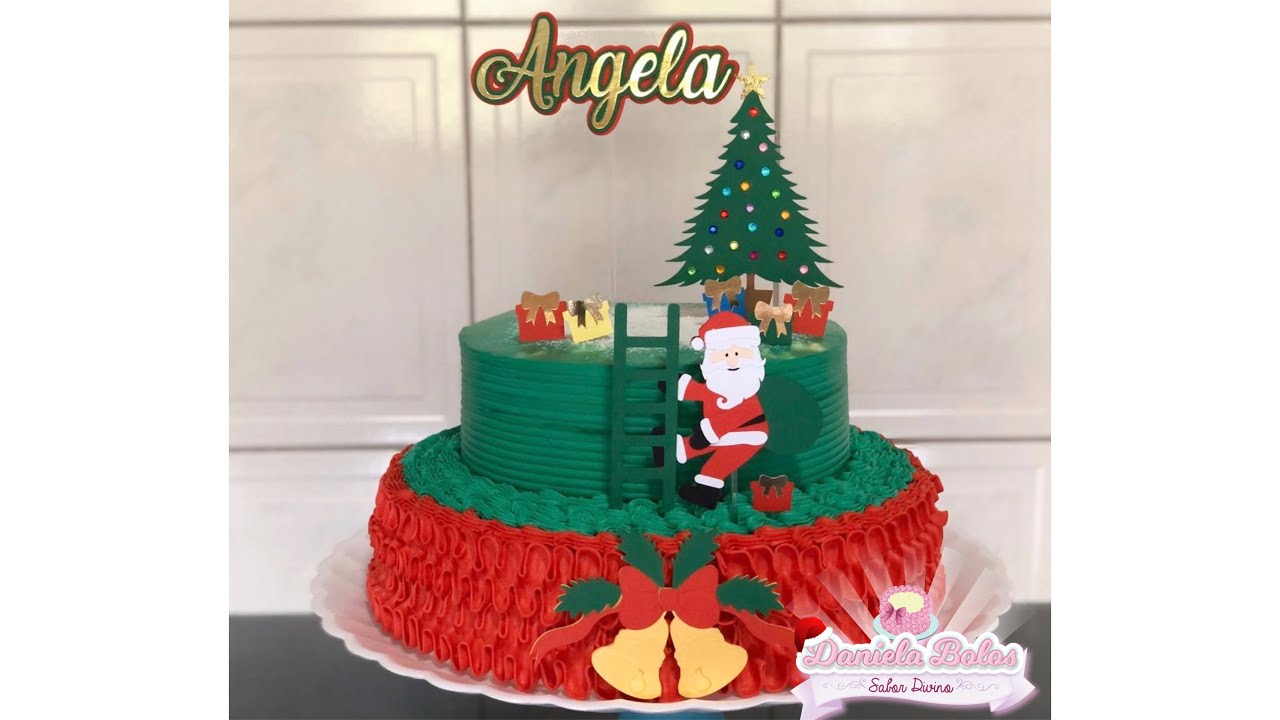 BOLO DE DOIS ANDARES NATALINO | ESPECIAL DE NATAL